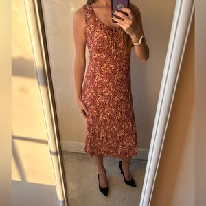 Floral Sleeveless Midi Dress